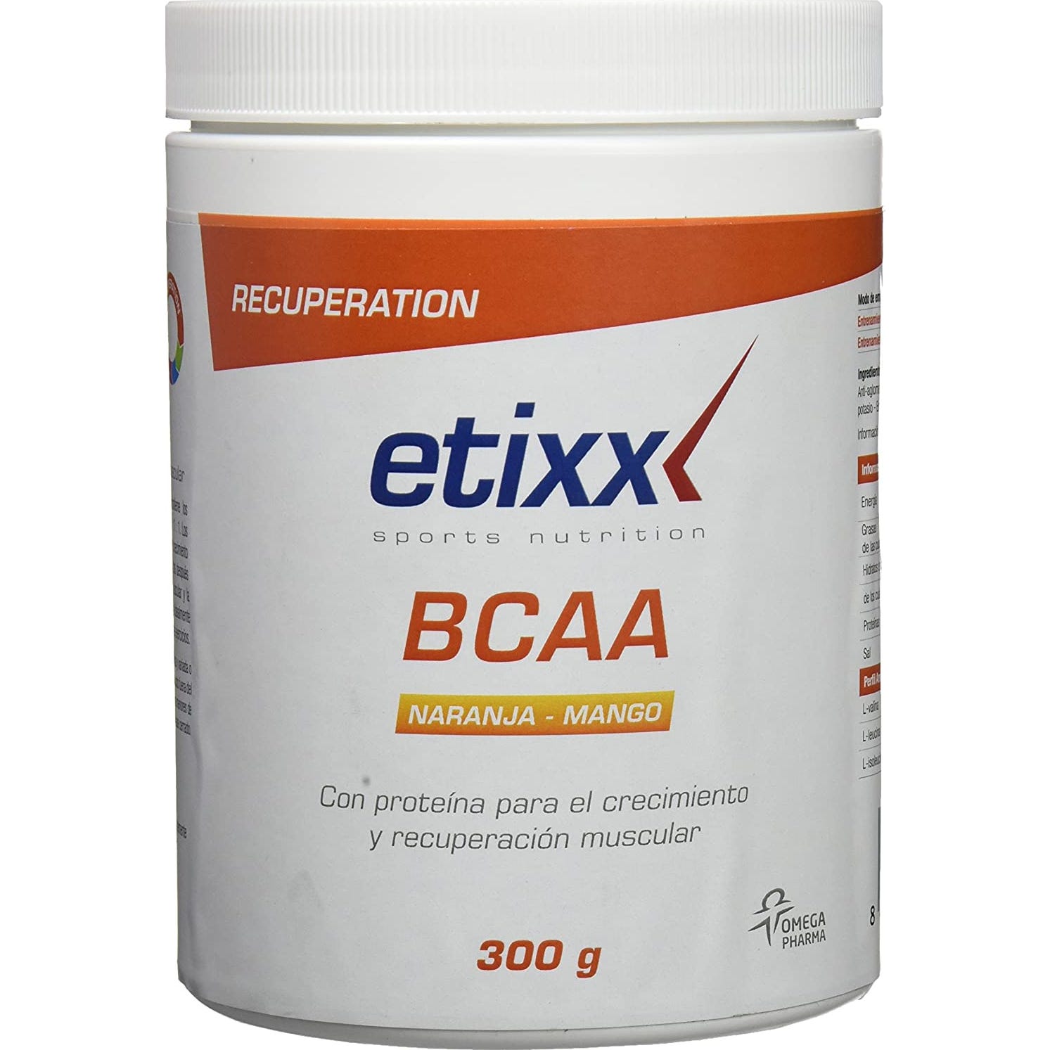 Etixx Bcaa Poudre Orange Mangue Saveur Mangue 300 Gr