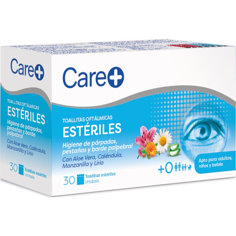 Care+ Lingettes ophtalmiques stériles 30 pcs.