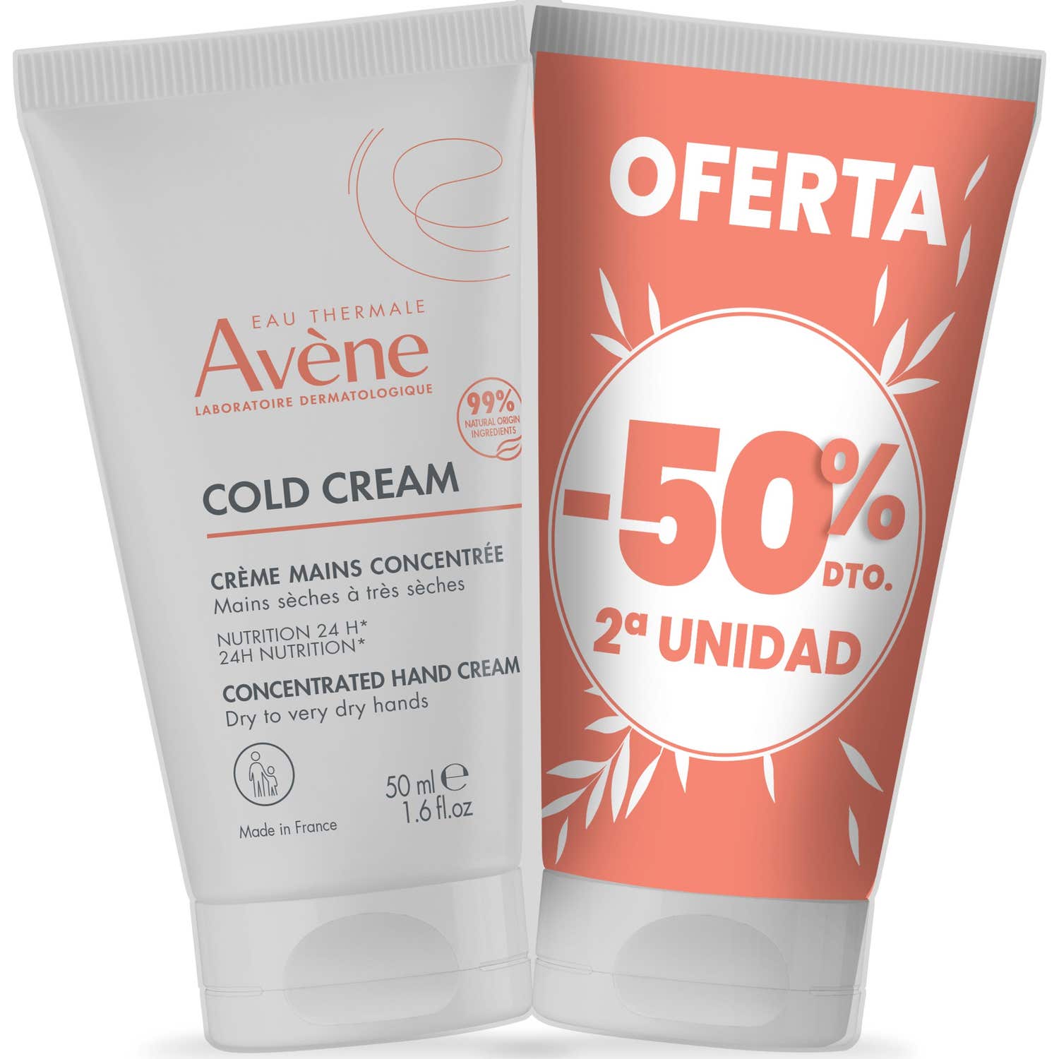 Avène Cold Cream Crème Mains Concentrée 2x50ml