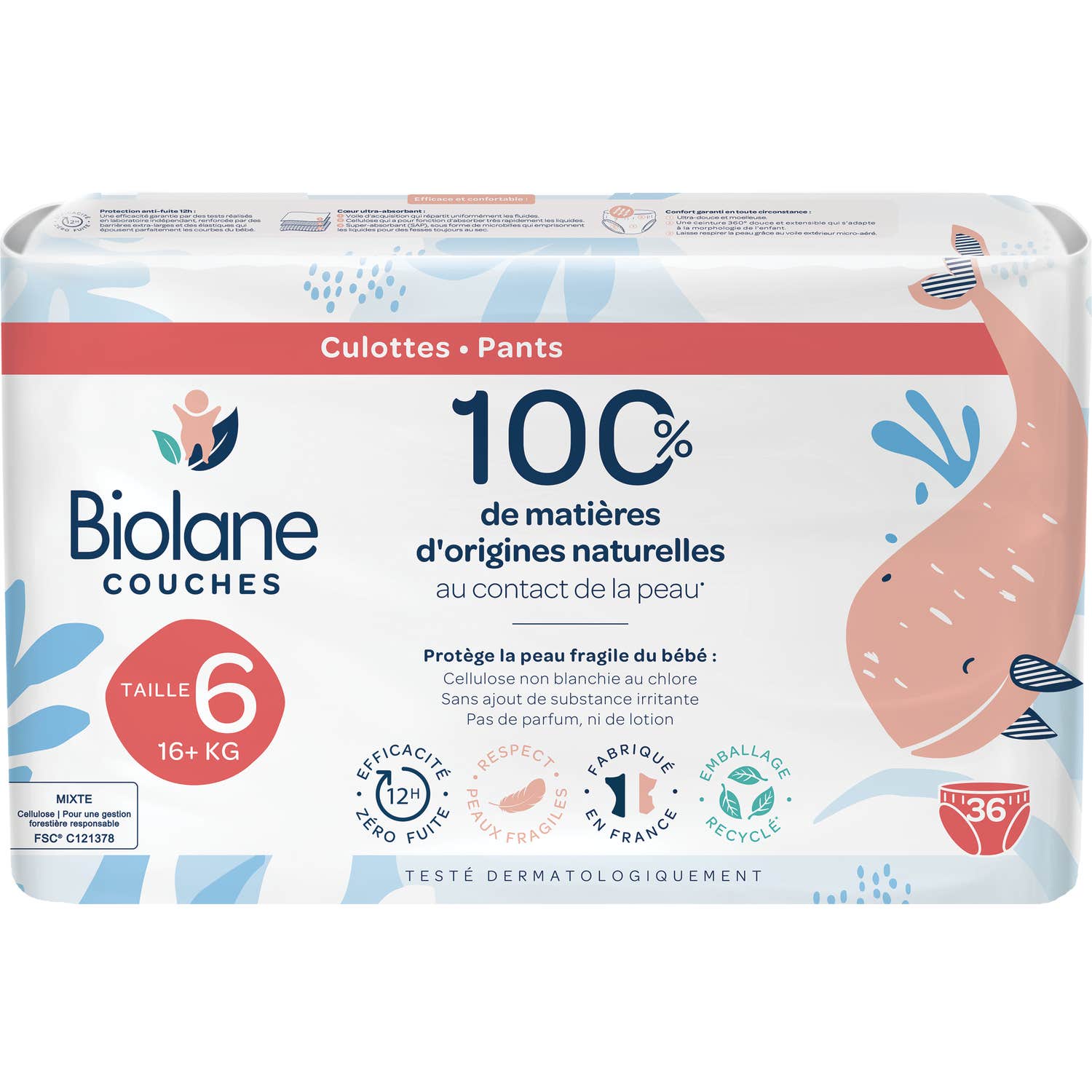 Biolane Couches Culottes Eco Taille 6 +16kg 36 Unités