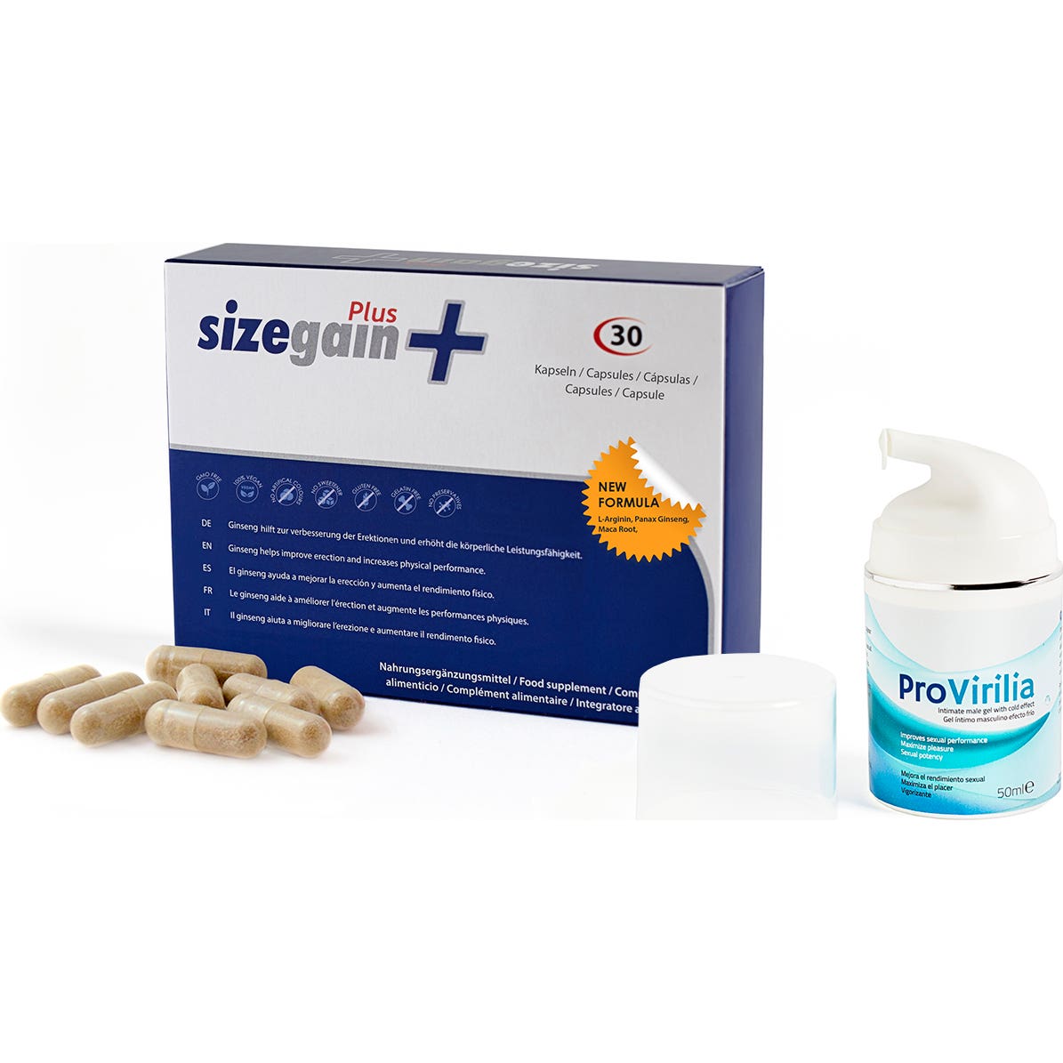 SizeGain Plus 30 comprimés + Provirilia 50ml