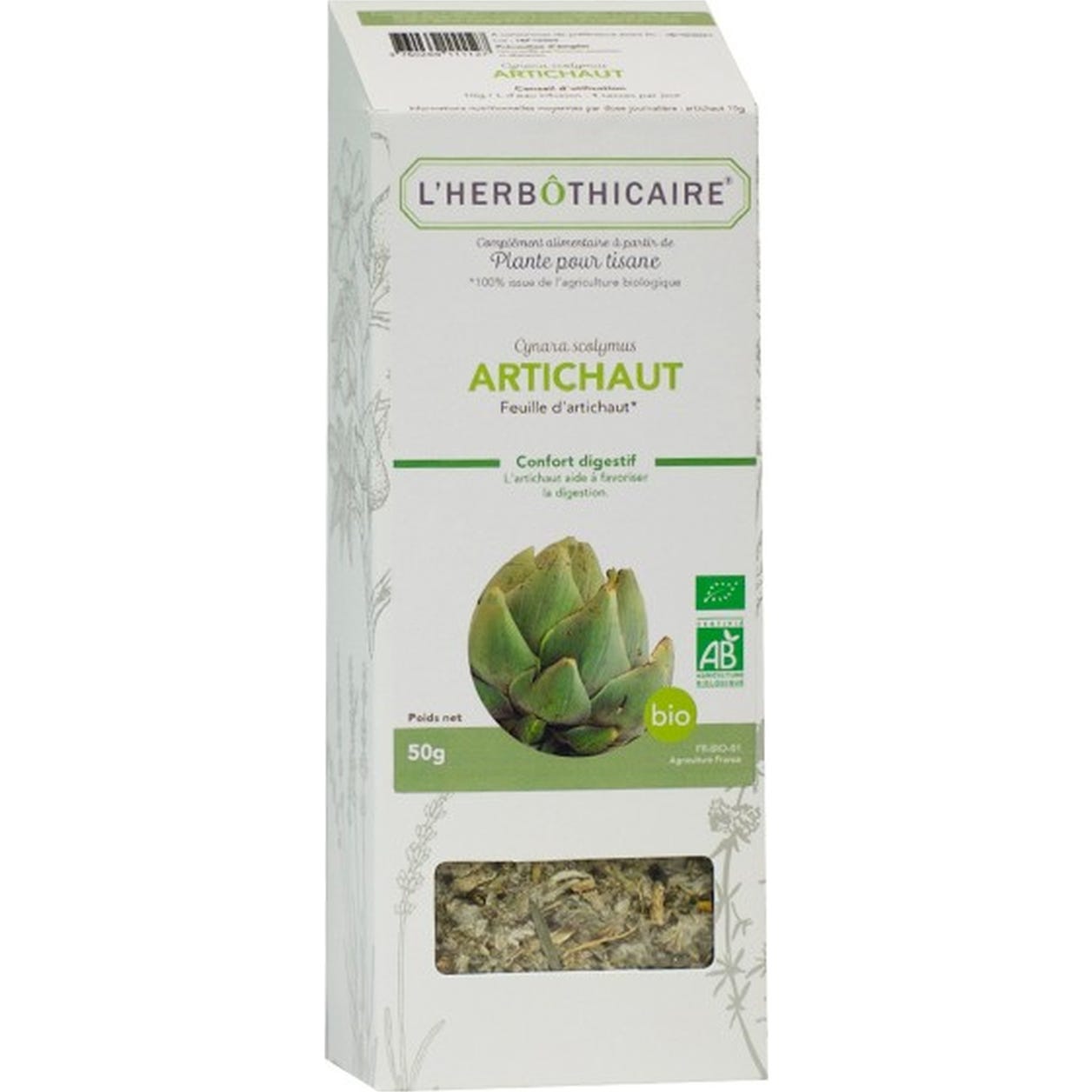 L'Herbothicaire Artichaut Bio 50g