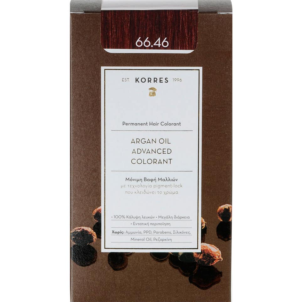 Korres Huile d'Argan Coloration 66.46 Foncé Cuivré Violine Intense 50ml