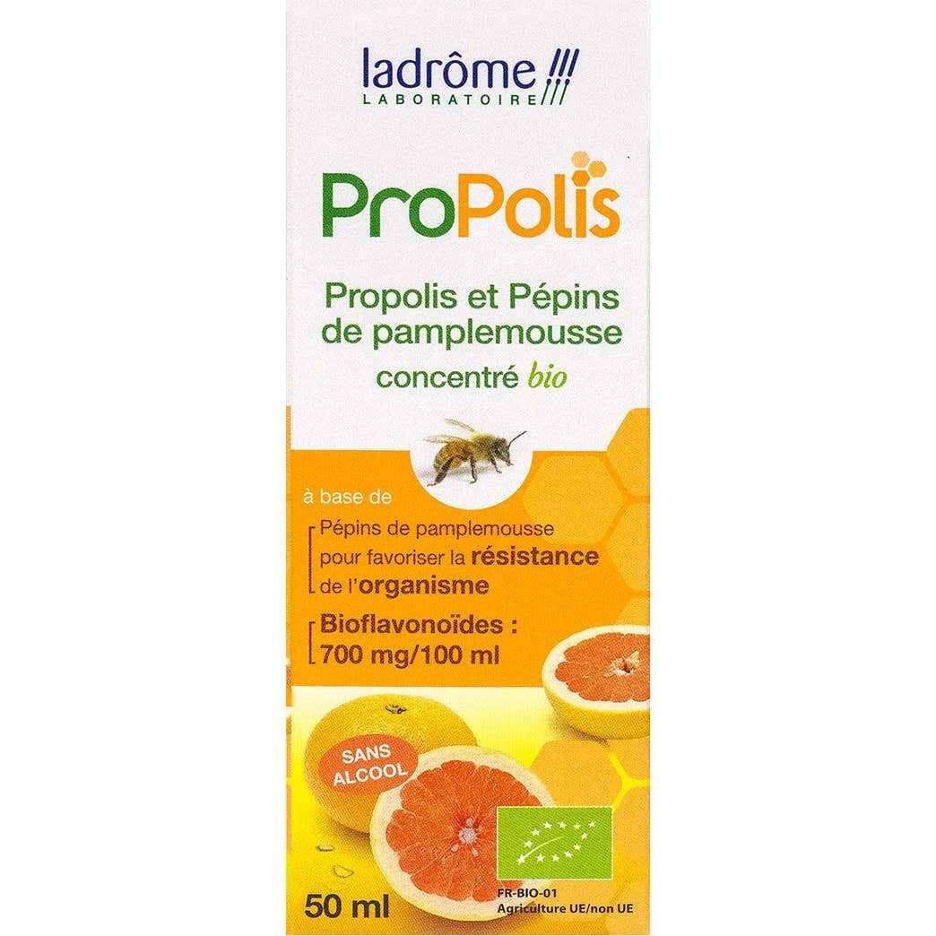 Ladrôme Propolis Concentré et Pépins de Pamplemousse Bio 50ml