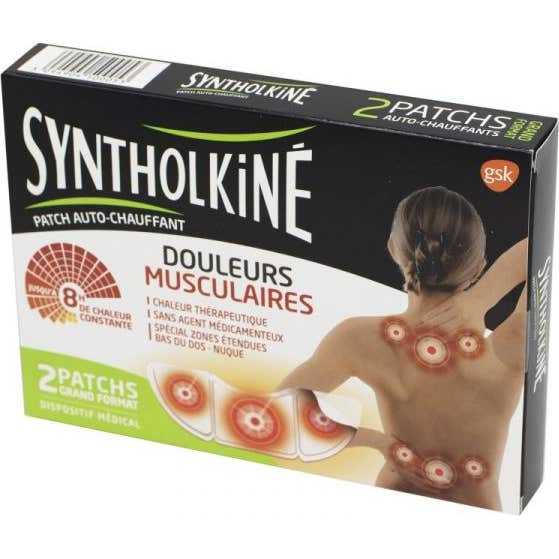 Synthol Syntholkiné Patch Chauffant grand Format 2 Patchs