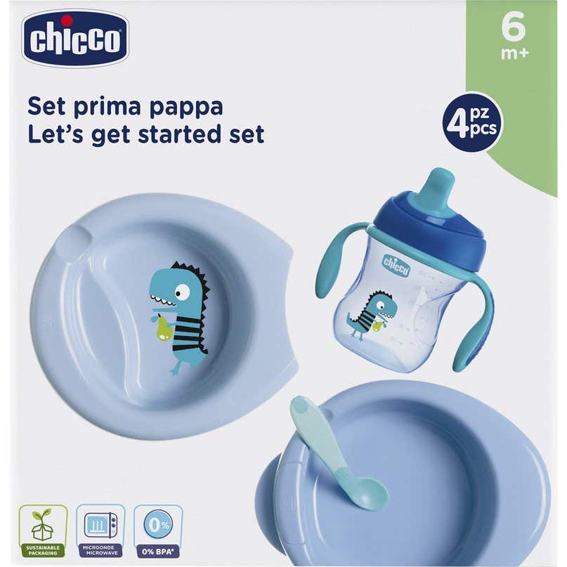 Ensemble complet Chicco Bleu 6m+ pour l'alimentation