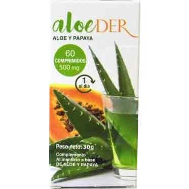 AloeDER Aloe y Papaya 500mg 60comp