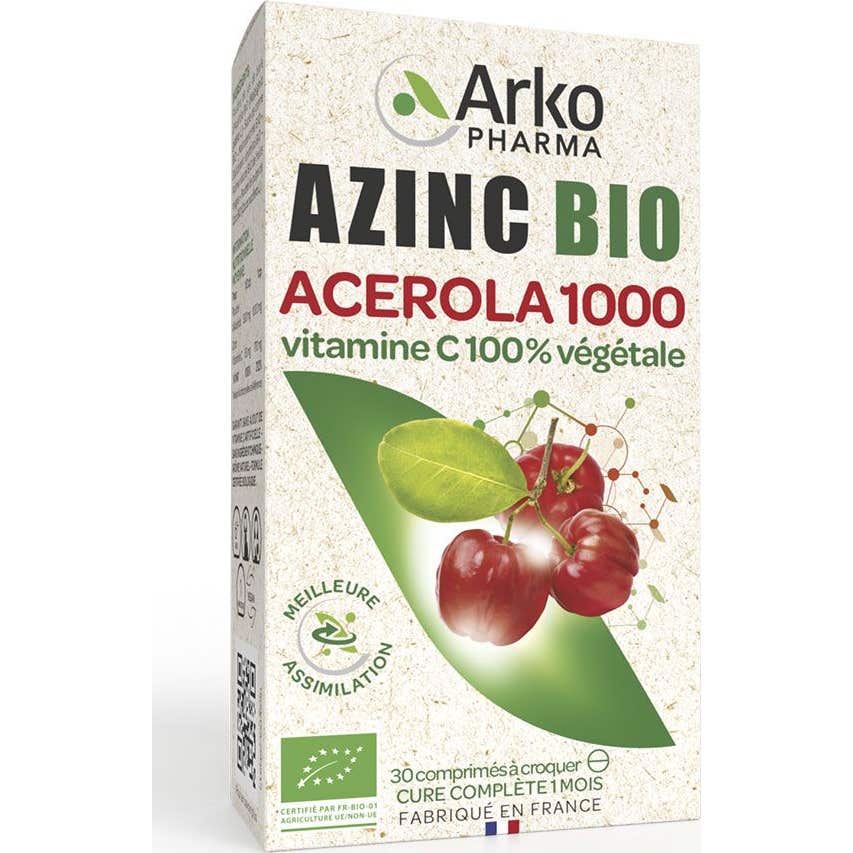 Arkopharma Azinc Bio Acérola 1000 30 Comprimés