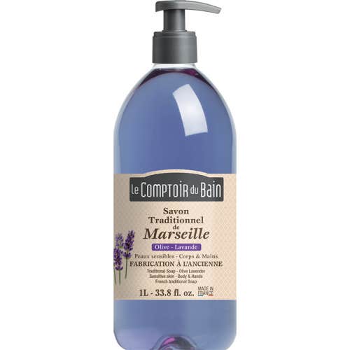 Le Comptoir Du Bain Savon De Marseille Olive Lavande 1L
