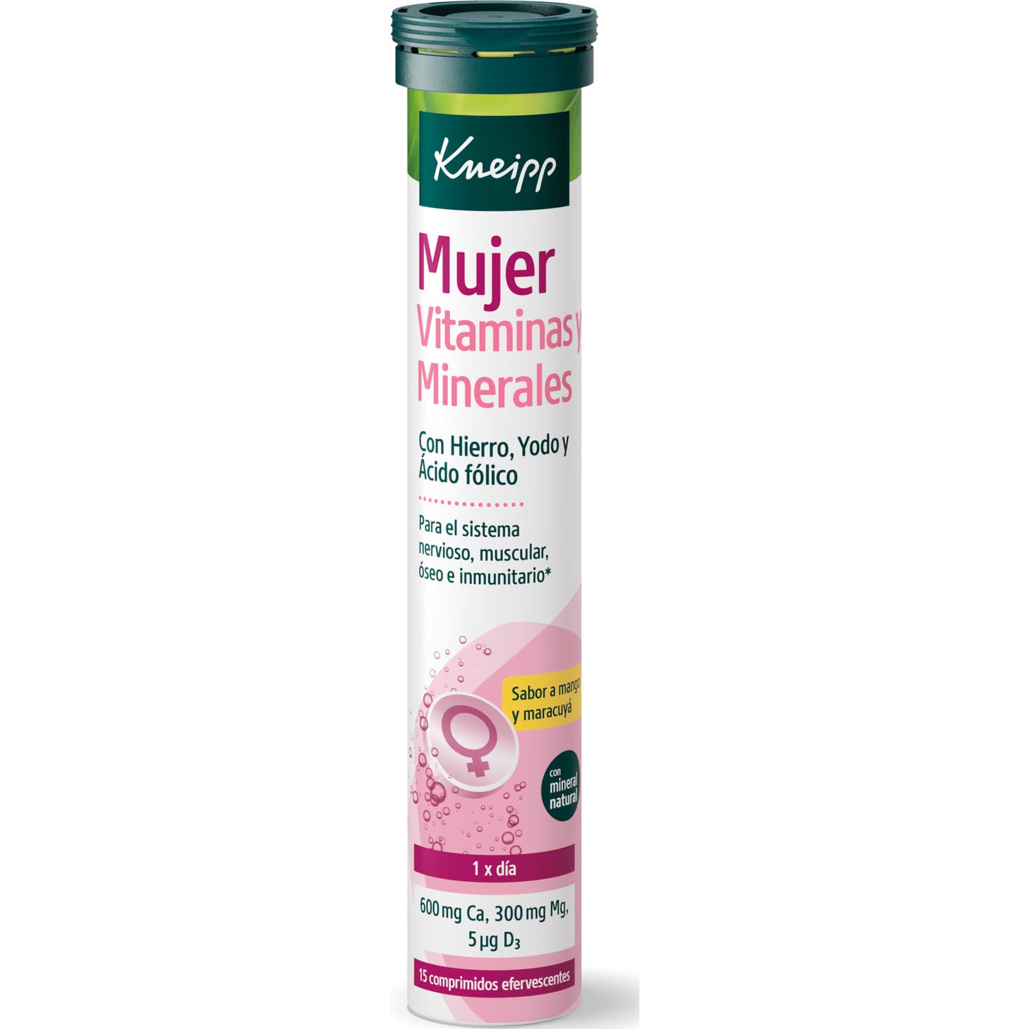 Kneipp Vitamines et minéraux pour femmes Mangue et fruit de la passion 15 comprimés