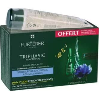 René Furterer Triphasic Reactional 12 Ampoules + Shampooing 100ml