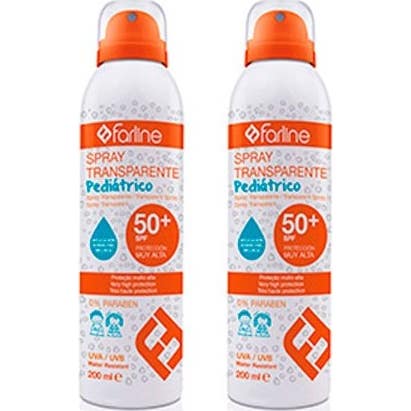 Farline Spray Transparent Enfants SPF50+ 2x200ml