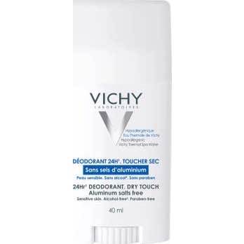 Vichy Déodorant 24h Toucher Sec Sans Sels D'Aluminium Stick 40ml
