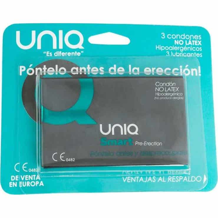 Uniq Smart Pre-Erection Condom sans latex 3 Unités