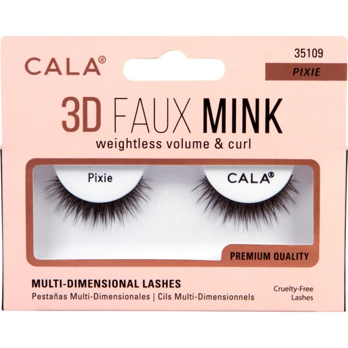 Cala Lashes 3D Faux Mink Faux Cils Pixie 1 Pairee