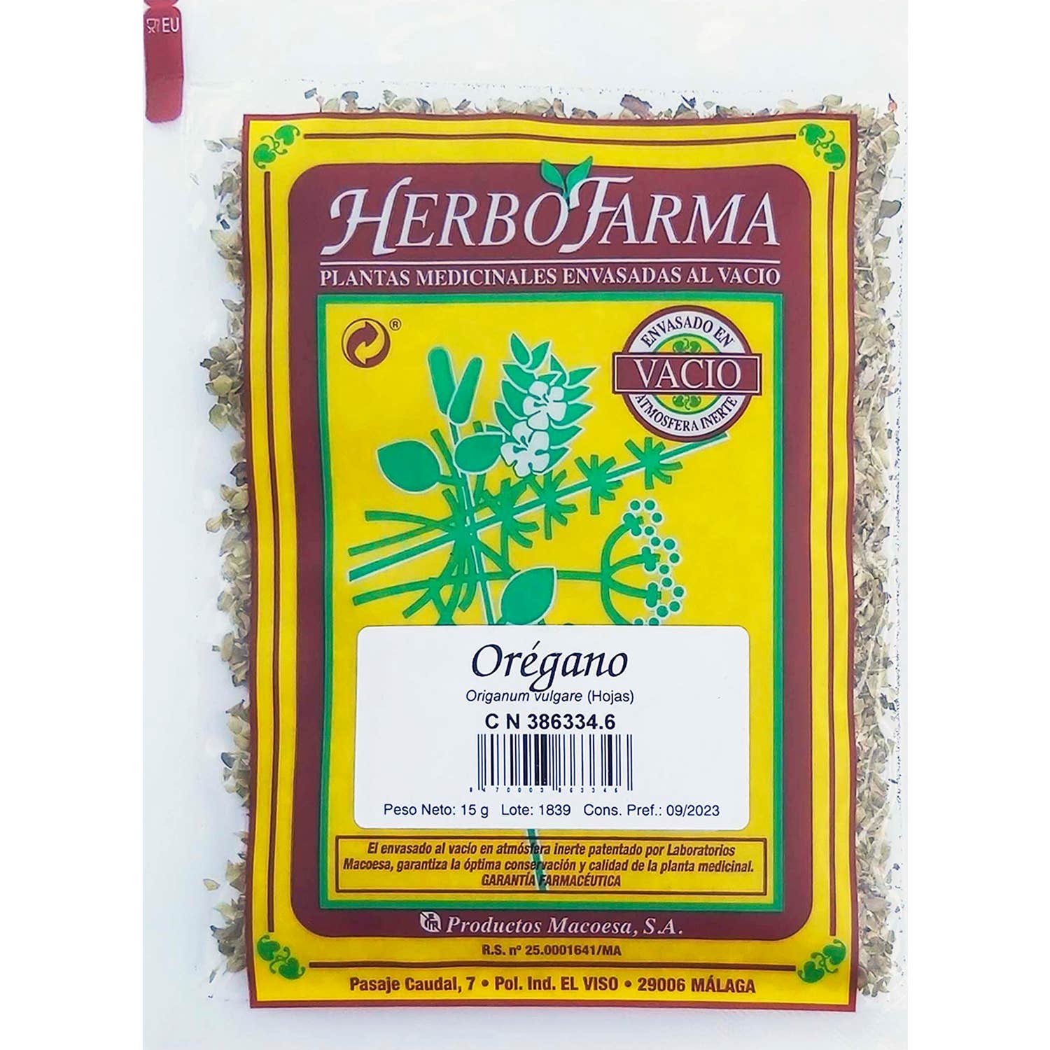 Herbofarma Oregano Al Vacio 15g *