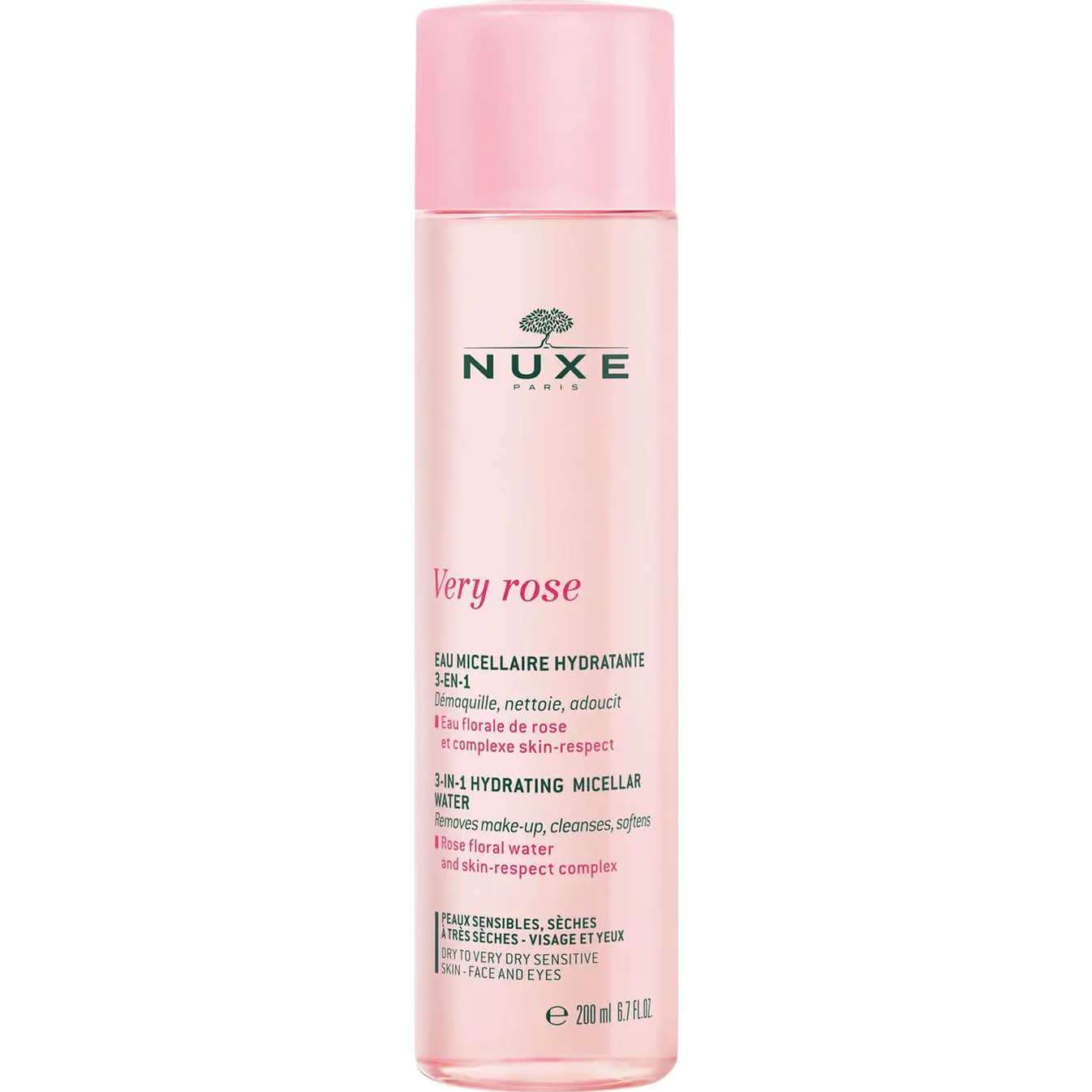 Nuxe Very Rose Eau Micellaire Hydratante 3 En 1 200ml