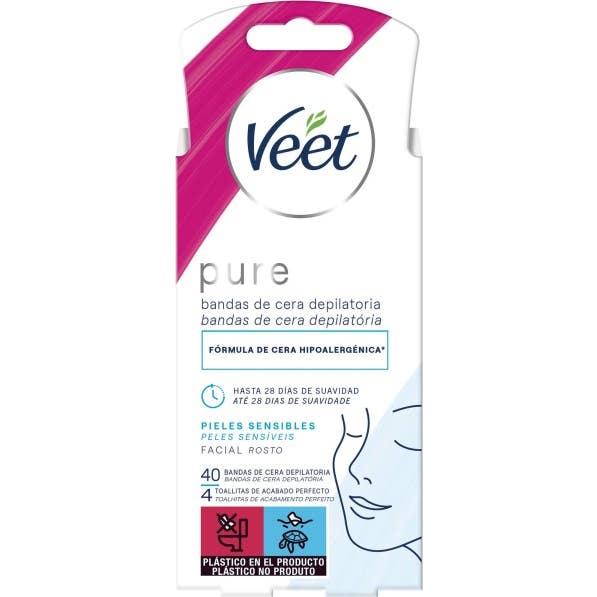 Veet Banda Cera Depilatoria Facial 40uds
