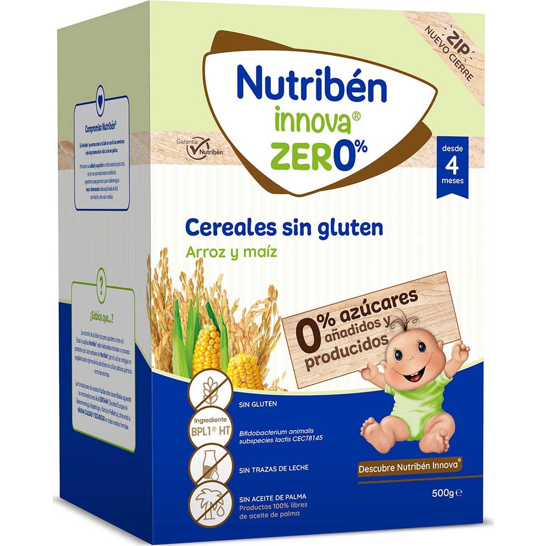 Nutriben Innova Zero% Céréales Sans Gluten Riz et Maïs 500g