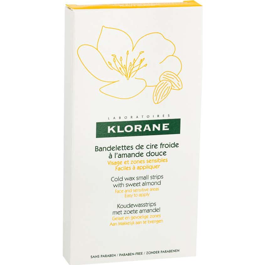 Klorane Cire Froide À L'Amande Douce Visage Et Zones Sensibles 6 Bandelettes