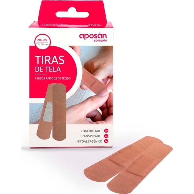 Aposan Pansements Tissu 19x72mm 20uts