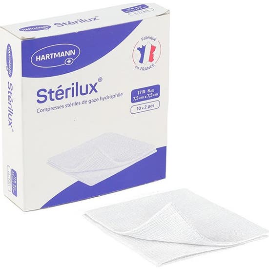 Sterilux Compresas Estériles 7,5x7,5cm 2x10uds