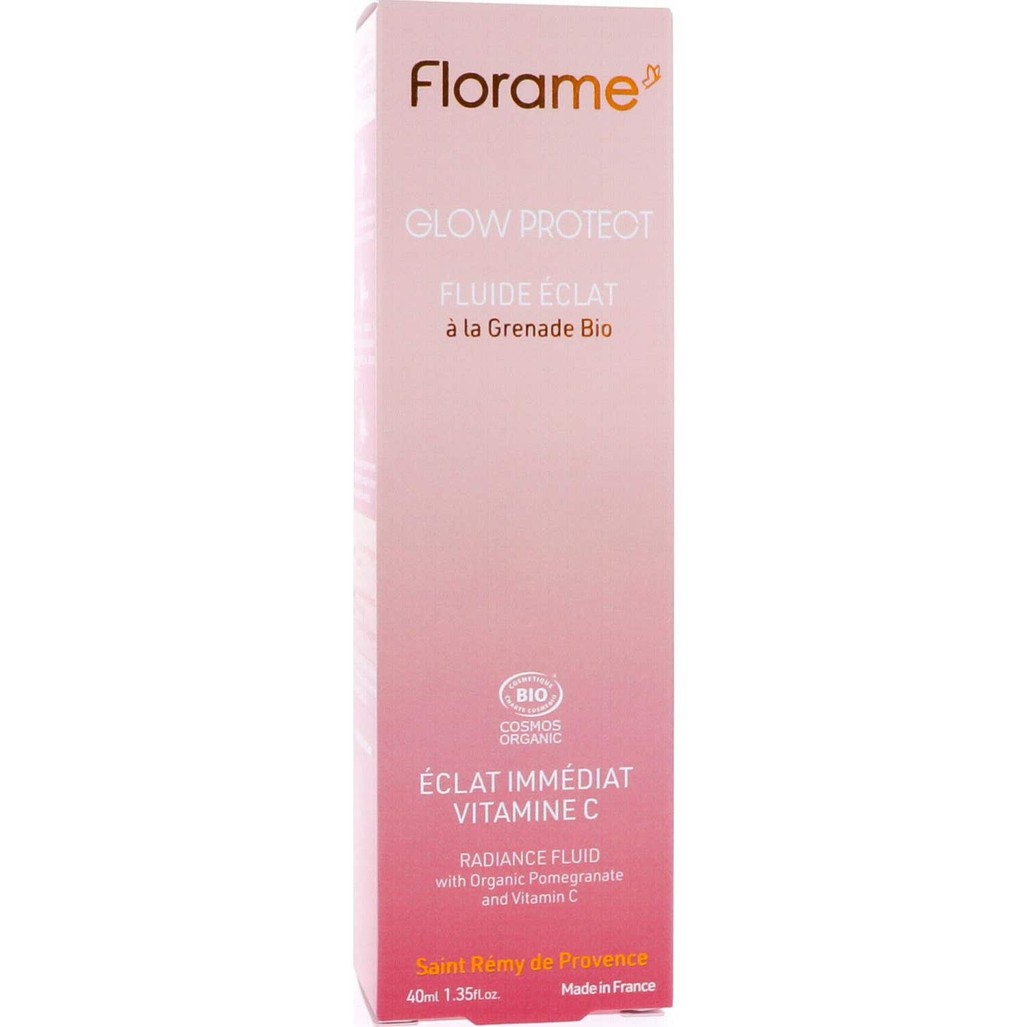 Florame Glow Protect Fluide Éclat à la Grenade Bio 40 ml