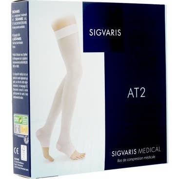 Sigvaris AT2 Bas Autofix PO Blanc C3 1 Paire