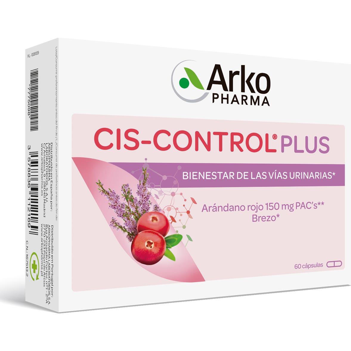 Cranberola Cis-control Plus avec Heather 60caps