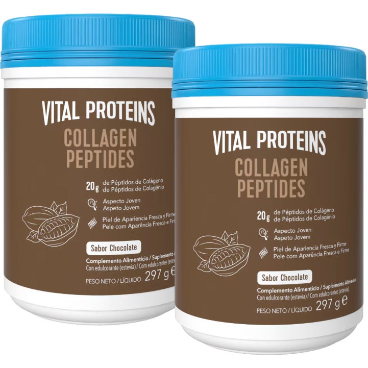Vital Proteins Pack Collagen Peptides Péptidos de Colágeno Chocolate 2x297g