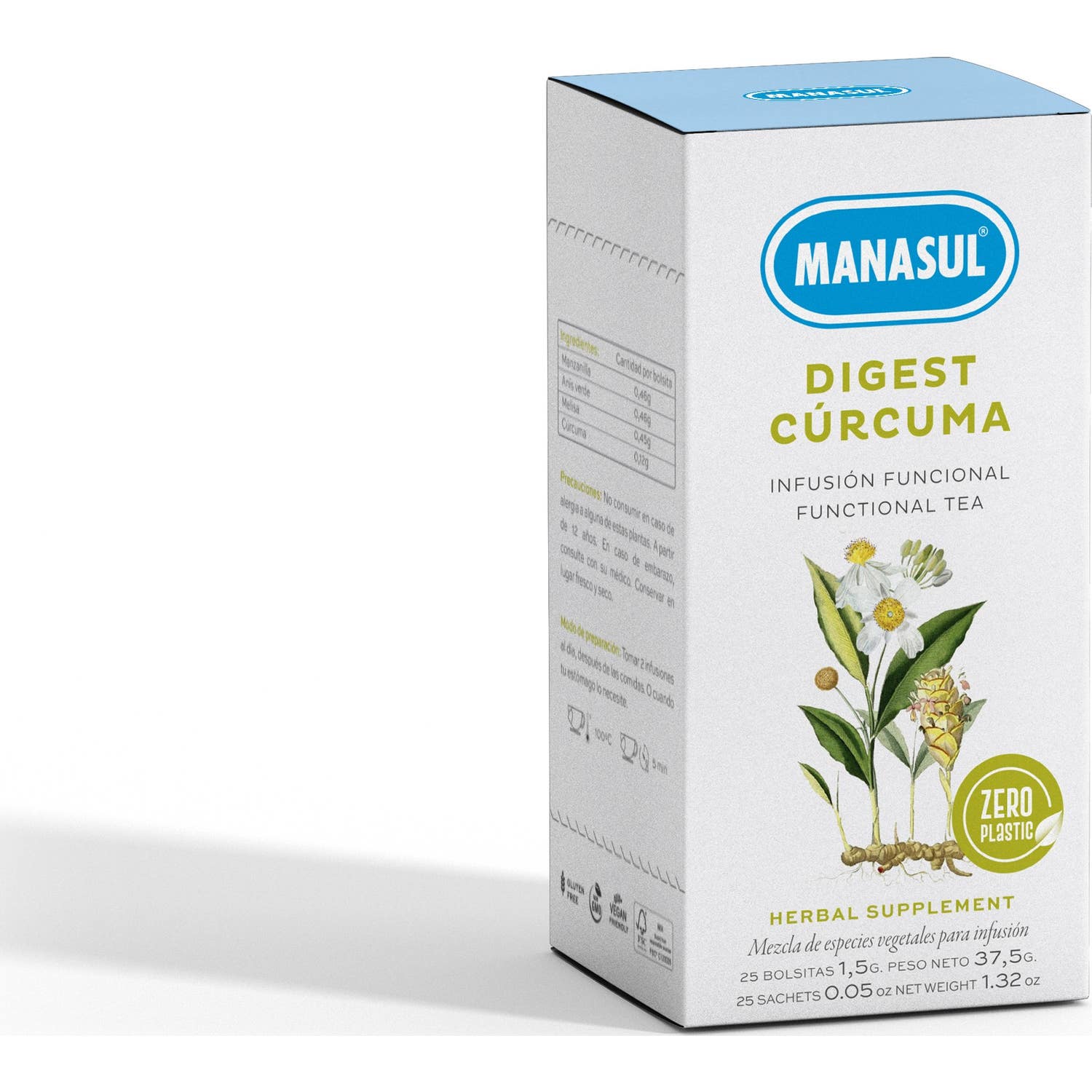 Infusion Manasul Digest Curcuma 25uds