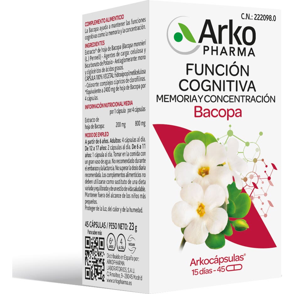 Arkopharma Arkogélules Bacopa 45 Gélules