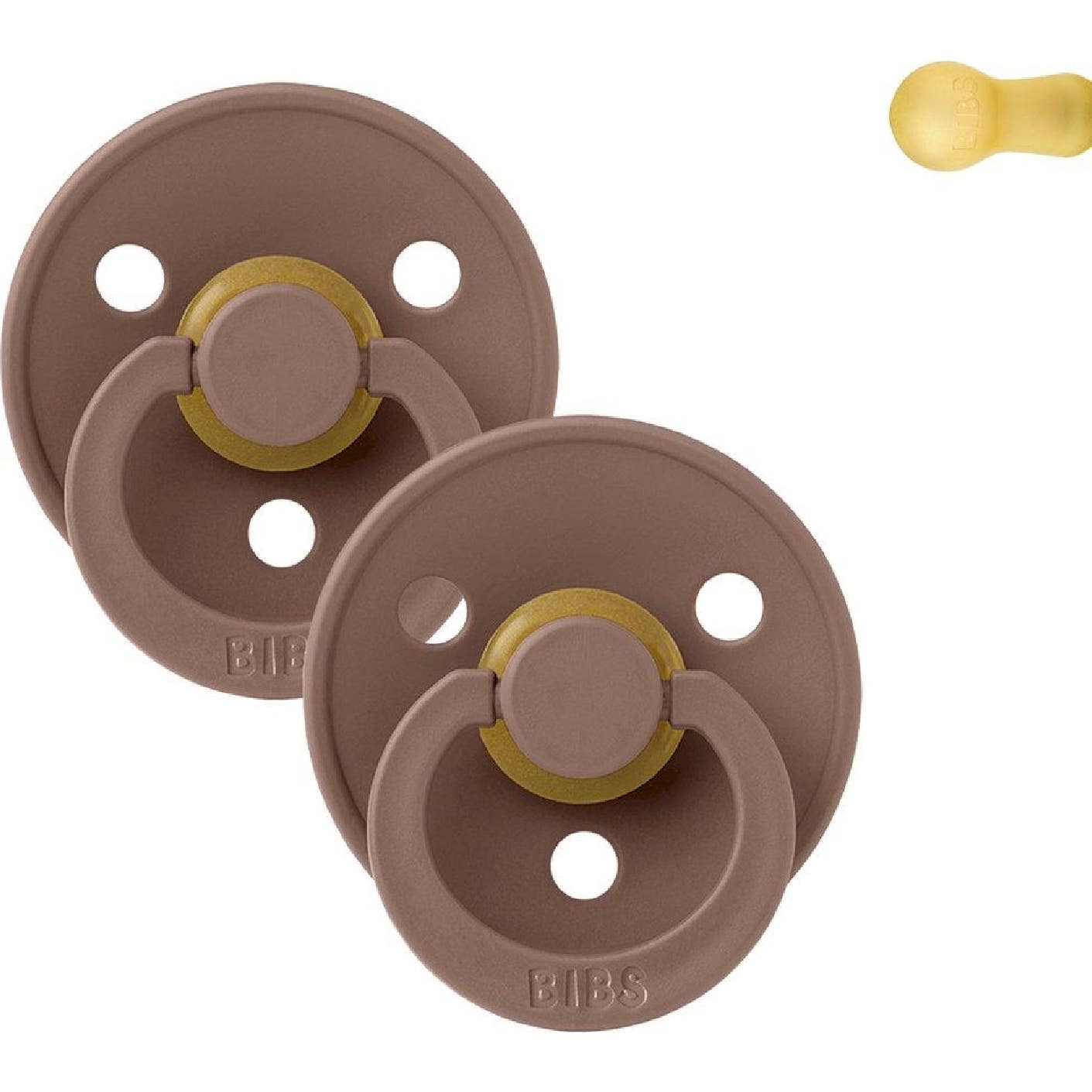 Bibs Colour Collection Natural Rubber 0-6M Size 1 Woodchuck-Woodchuck 1ut