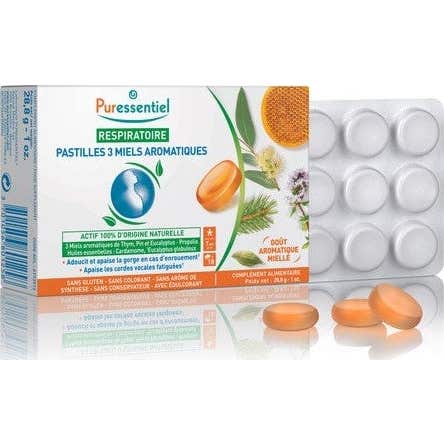 Puressentiel Respiratoire Pastilles 3 Miels Aromatiques 18 Pastilles