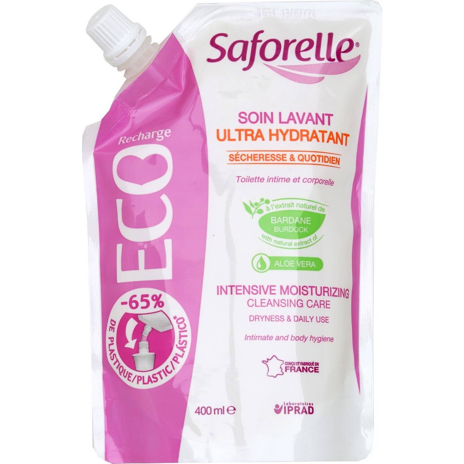 Saforelle Soin Lavant Ultra Hydratant Éco-recharge 400ml