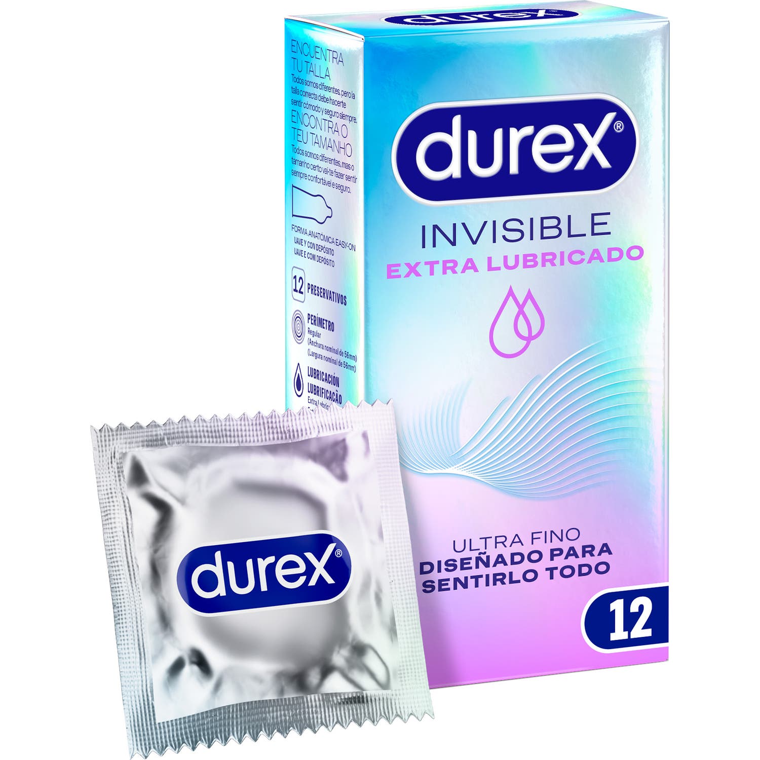 Durex® Invisible extra fin extra lubrifié 12pcs