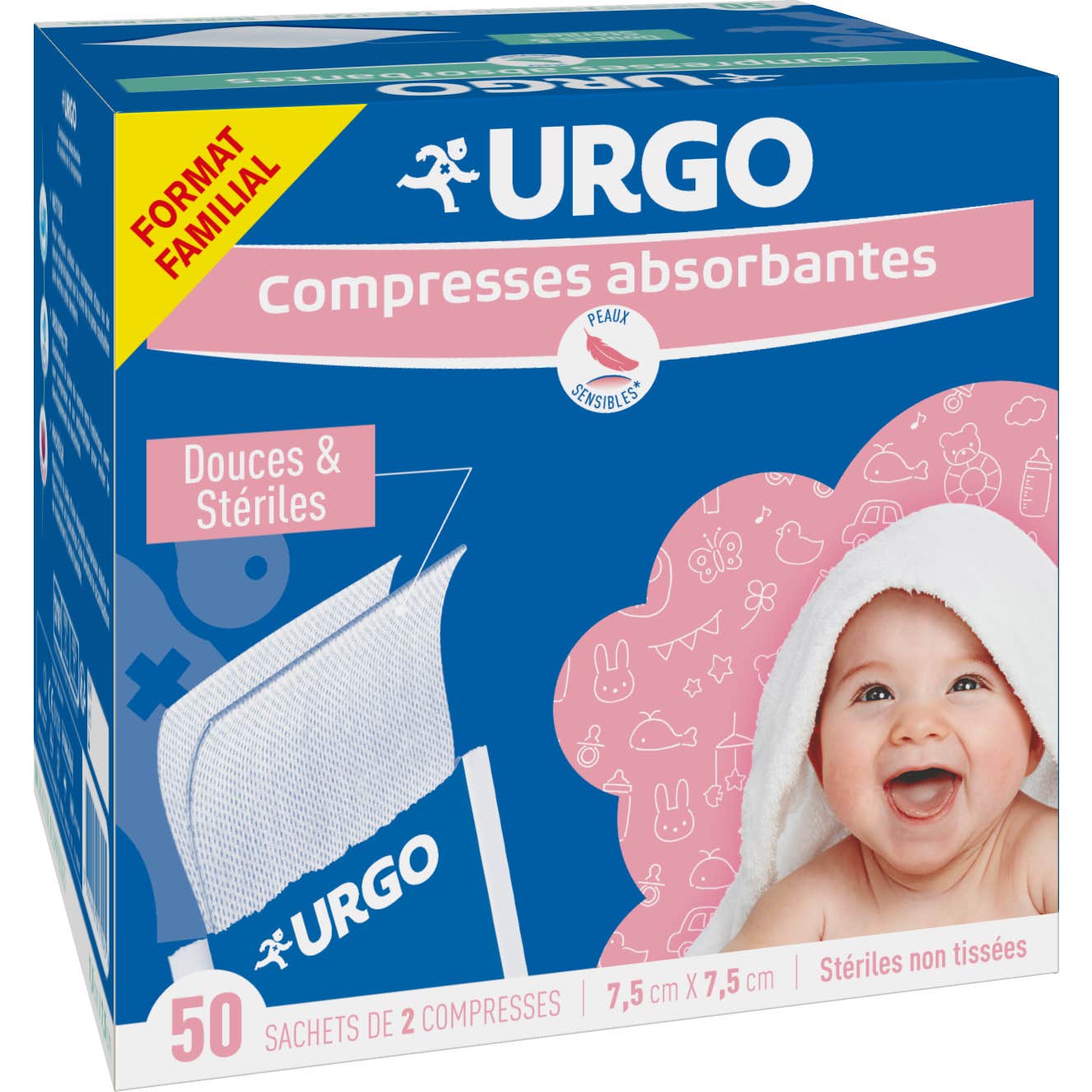 Urgo Compresses Absorbantes 7,5x7,5cm 50uts