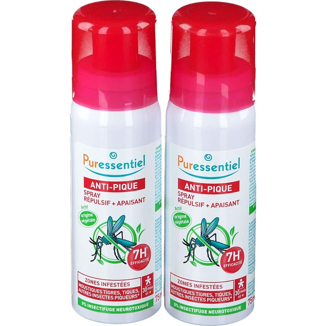 Puressentiel Anti-Pique Spray Répulsif Apaisant 2x75ml