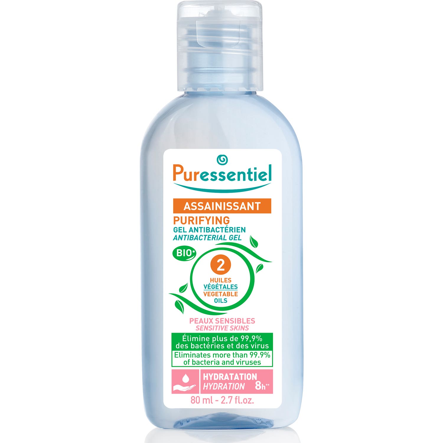 Puressentiel Gel Antibactérien Peaux Sensibles Bio 80ml