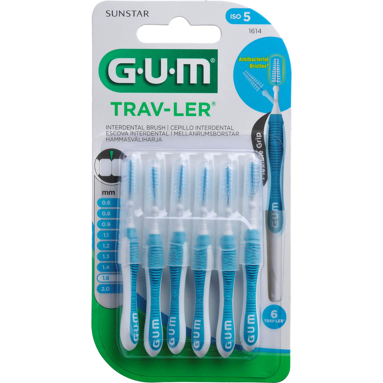 Gum Trav-Ler Brossette Interdentaire 1,6mm 6 Unités