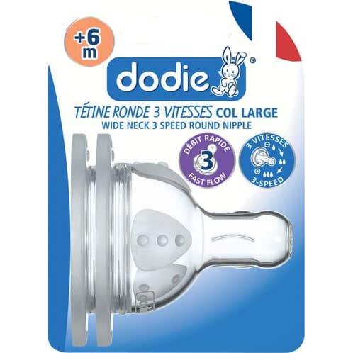 Dodie Tétine Easy Air 2Ème Âge Débit 3 (2 Unités)