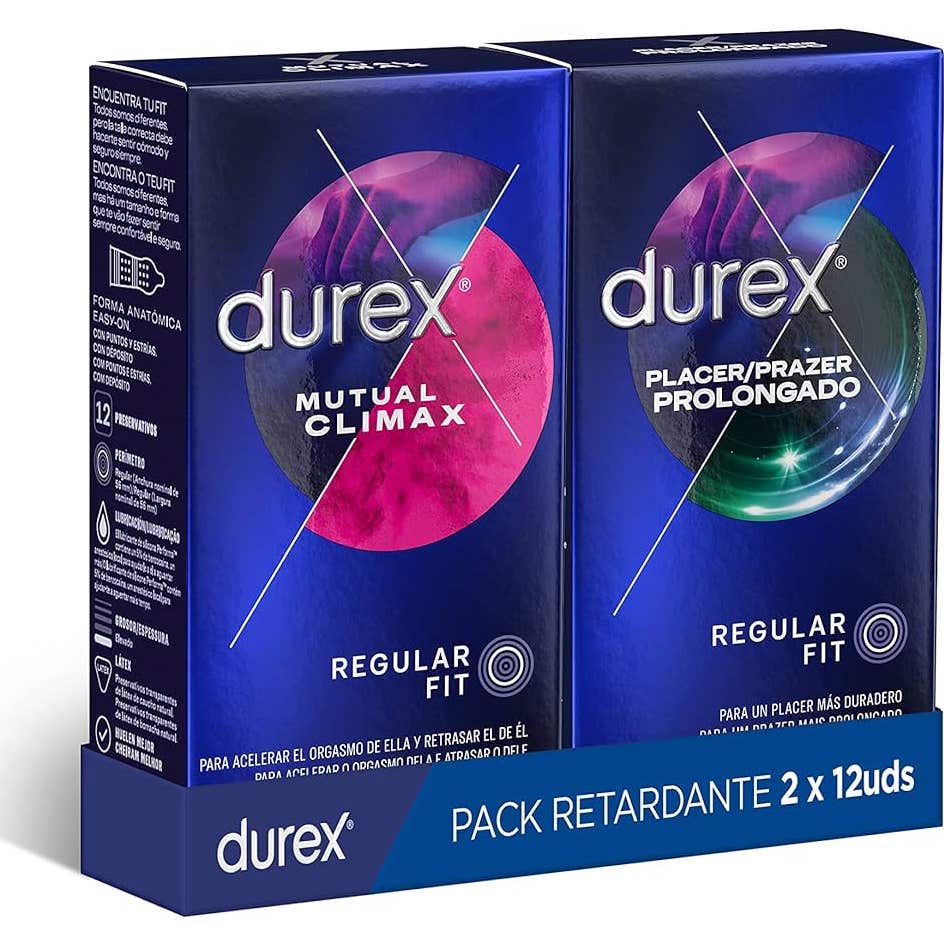Durex Pack Retardante Placer Prolongado + Mutual Clímax 2x12uds