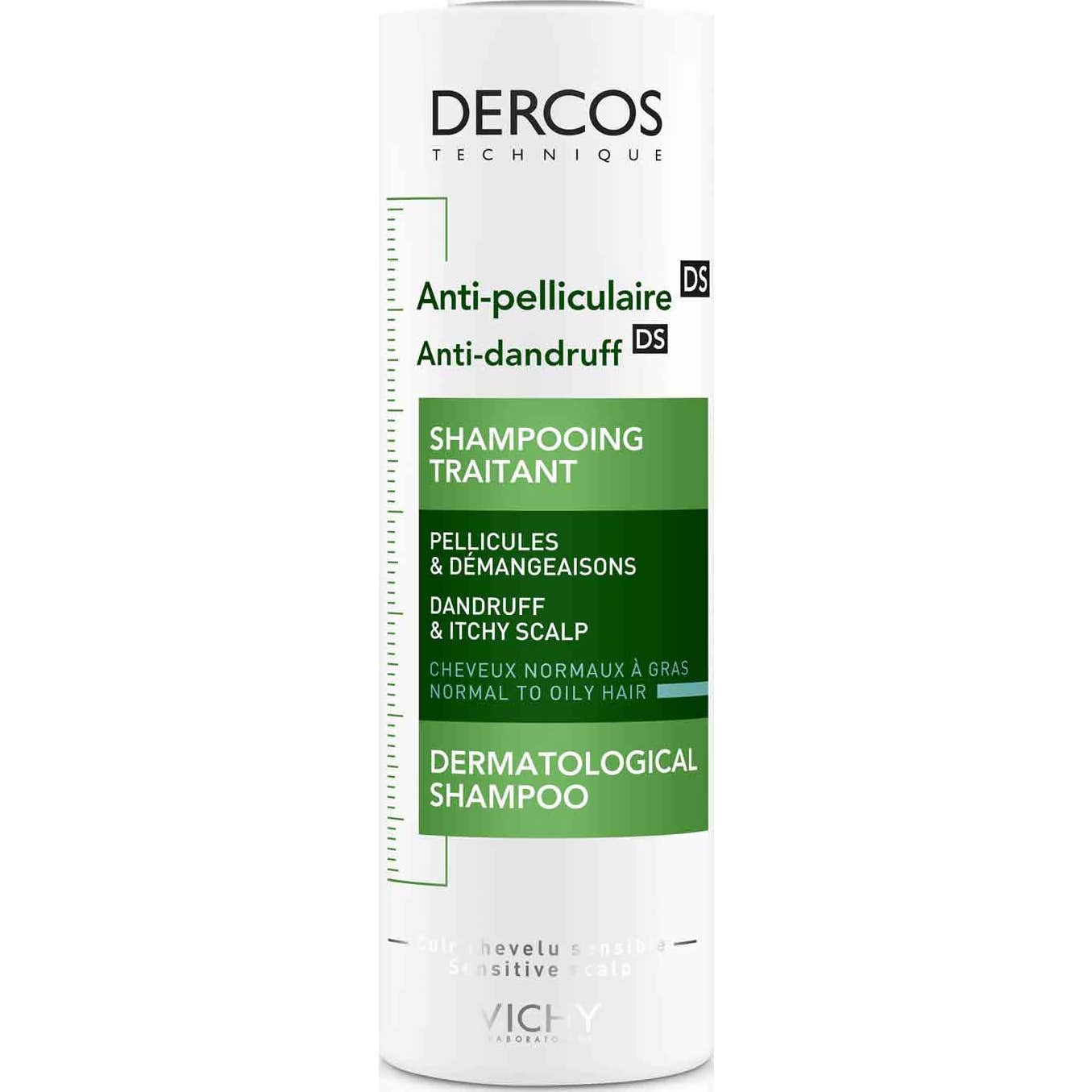 Vichy Dercos Technique Shampoing Traitant Anti-Pelliculaire Cheveux Normaux à Gras 200ml