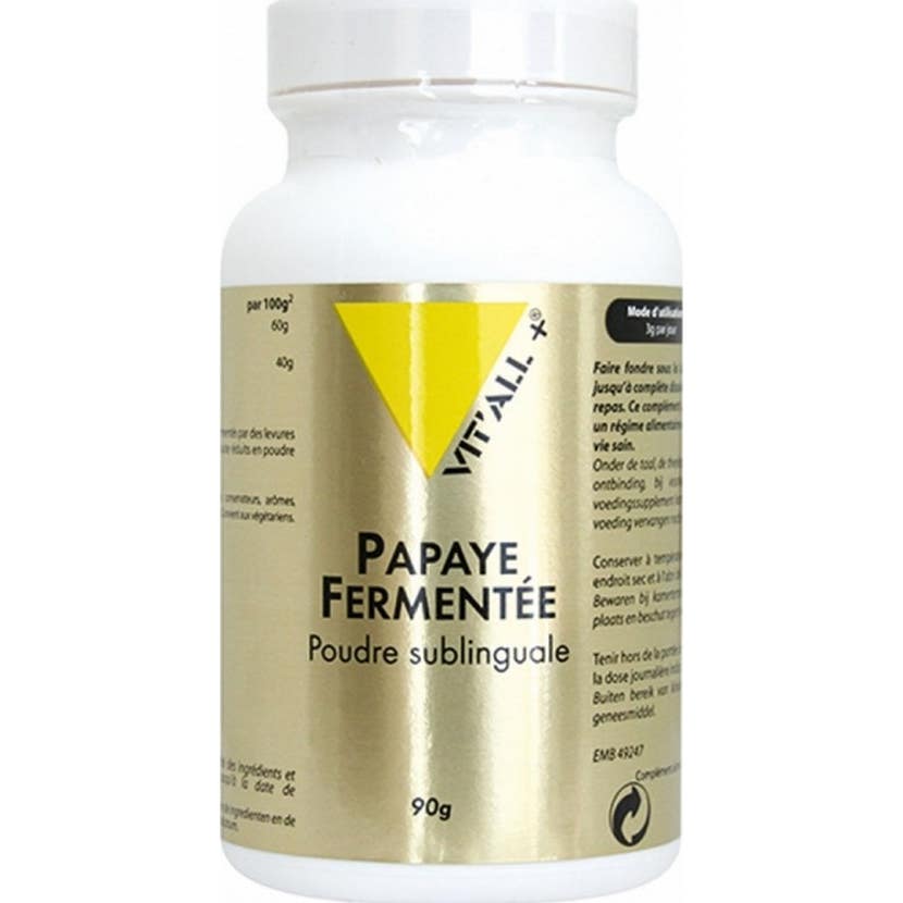VIT'ALL+ Papaye Fermentée Poudré Sublinguale 90g