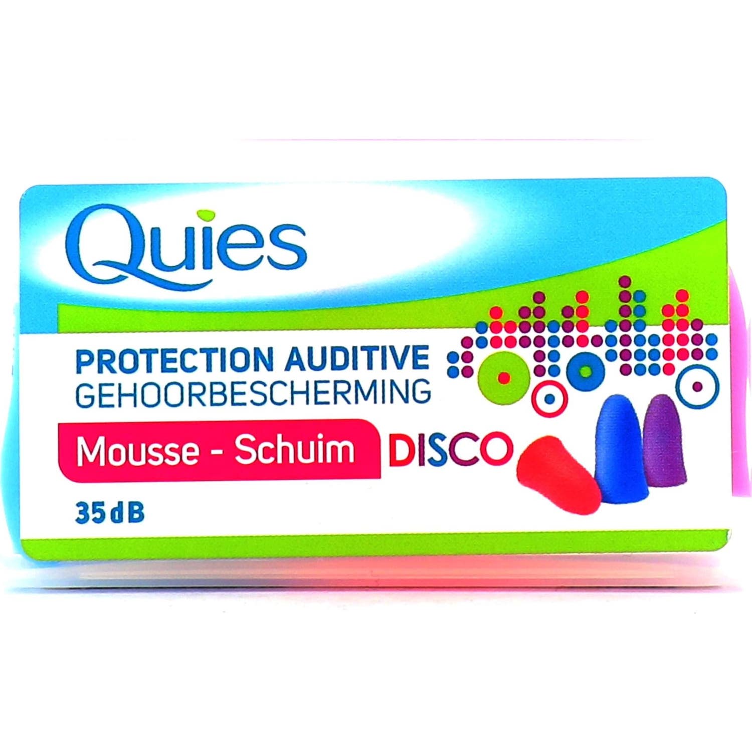 Quies Protection Auditive Mousse Disco boîte de 6 unités