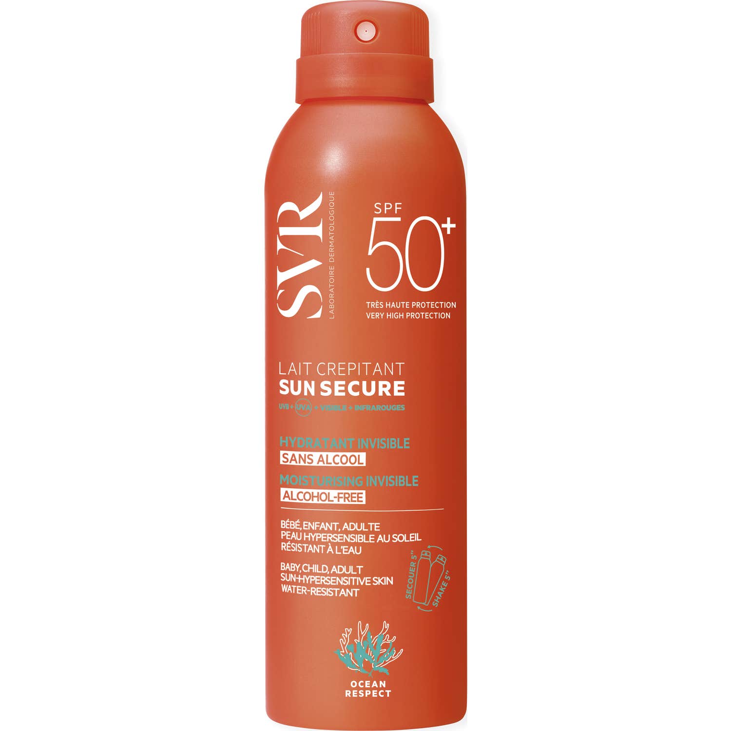 SVR Sun Secure Lait Crépitant SPF50+ 200ml