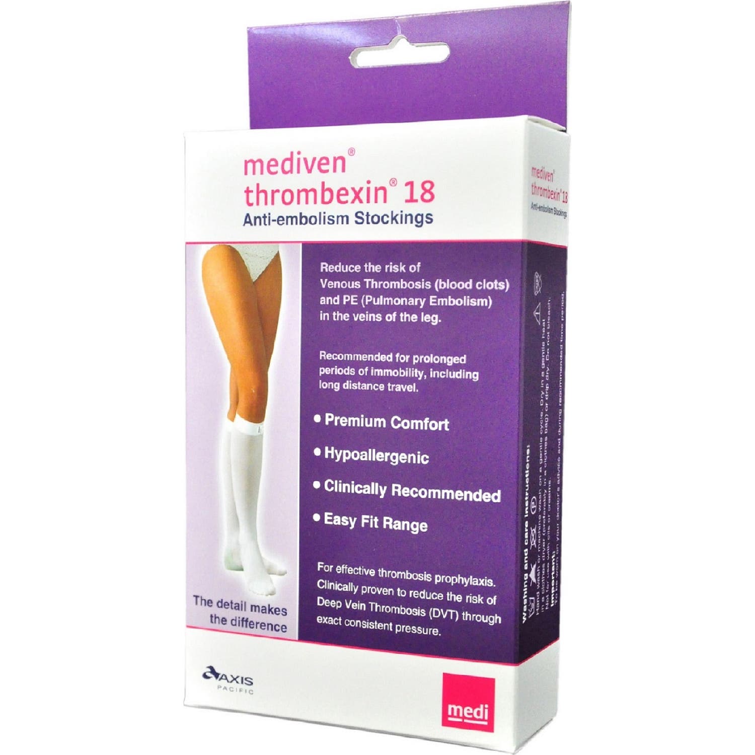Mediven Thrombexin Bas 18 Court Blanc Taille S 1 Paire