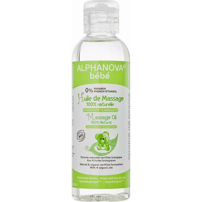 Alphanova Bébé Huile De Massage Bio 100% Naturelle Bio 100ml