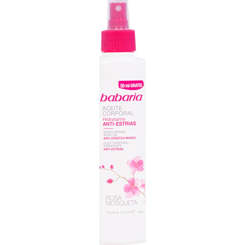 BABARIA  Rosa Mosqueta Aceite Corporal Hidratante Anti-Estrias 300ml