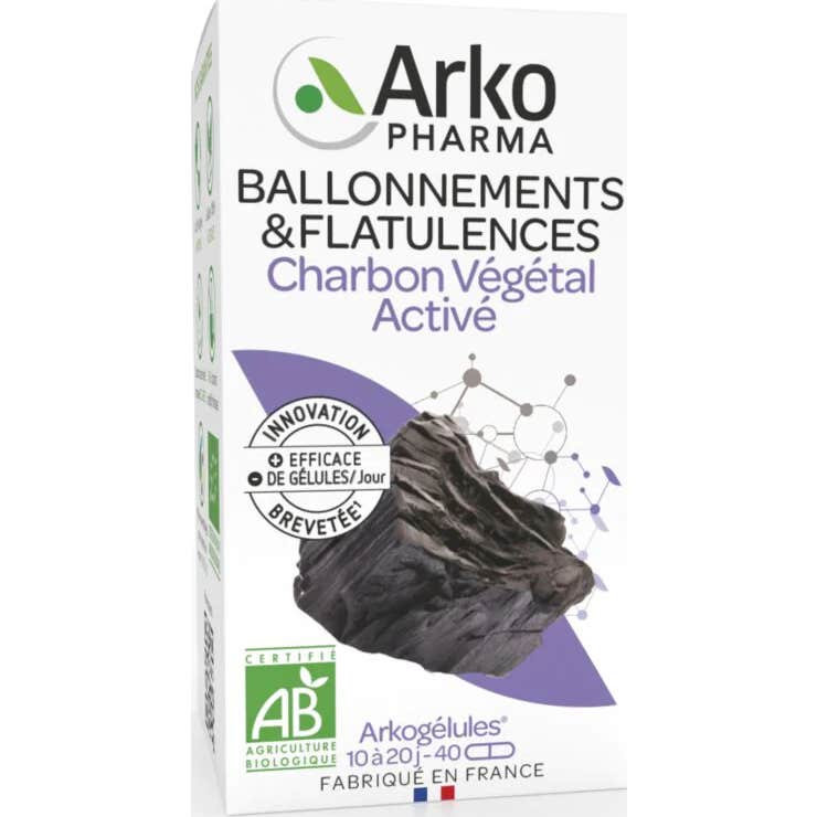 Arkopharma Arkogélules Charbon Végétal Activé Bio 40 Gélules